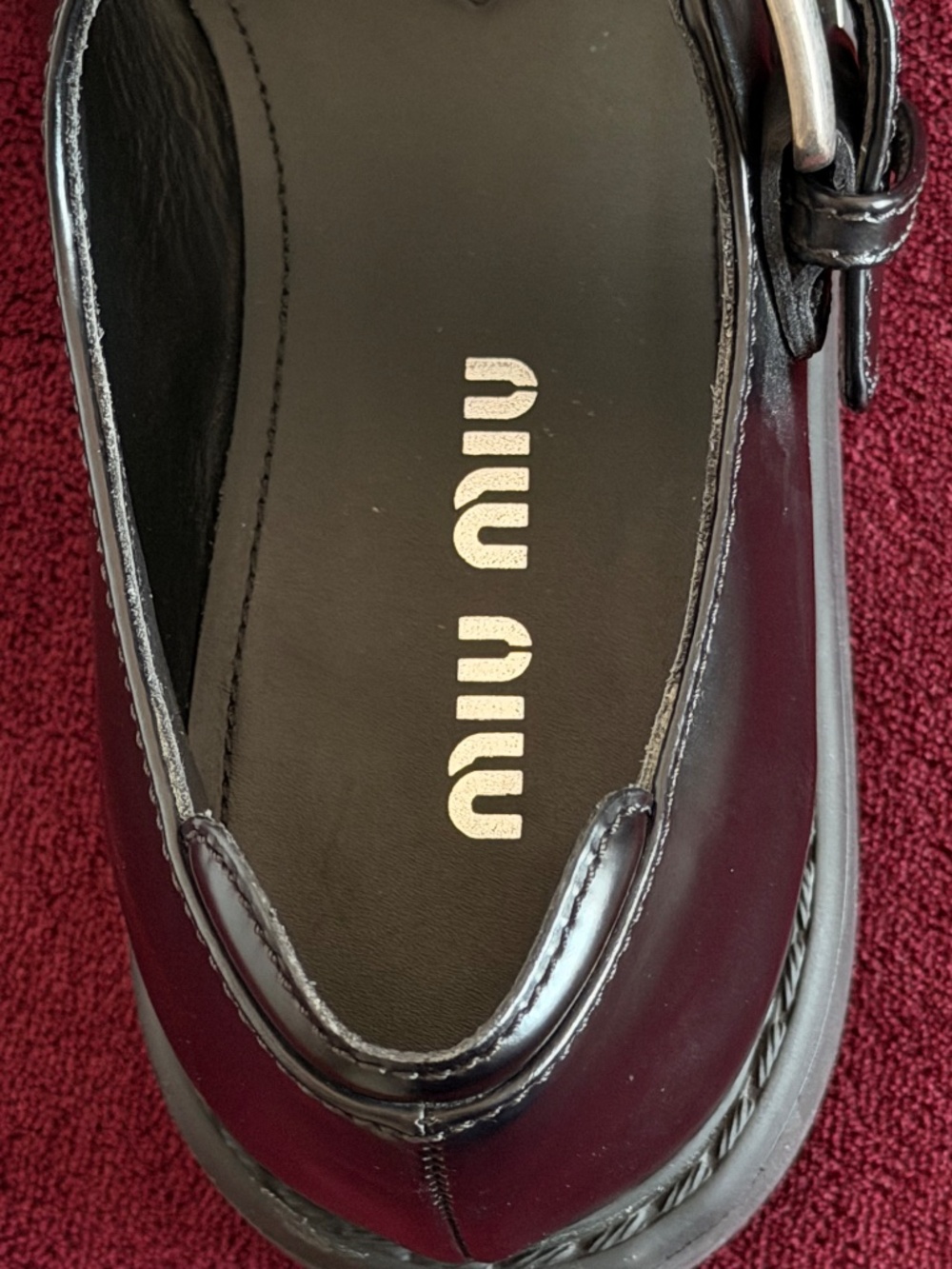 Miu Miu Black Leather Platform Mary Janes – Nearly New - Picture 8 of 16